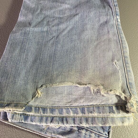 Vintage ABERCROMBIE & FITCH Jeans Flare Low Rise Distressed Y2K 90s Womens 10R - Picture 10 of 13